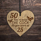 Funny 50th Birthday Gift For Dad Uncle Brother Engraved Heart