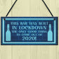 Lockdown Bar Sign Built 2020 Home Bar Pub Garden Shed Sign