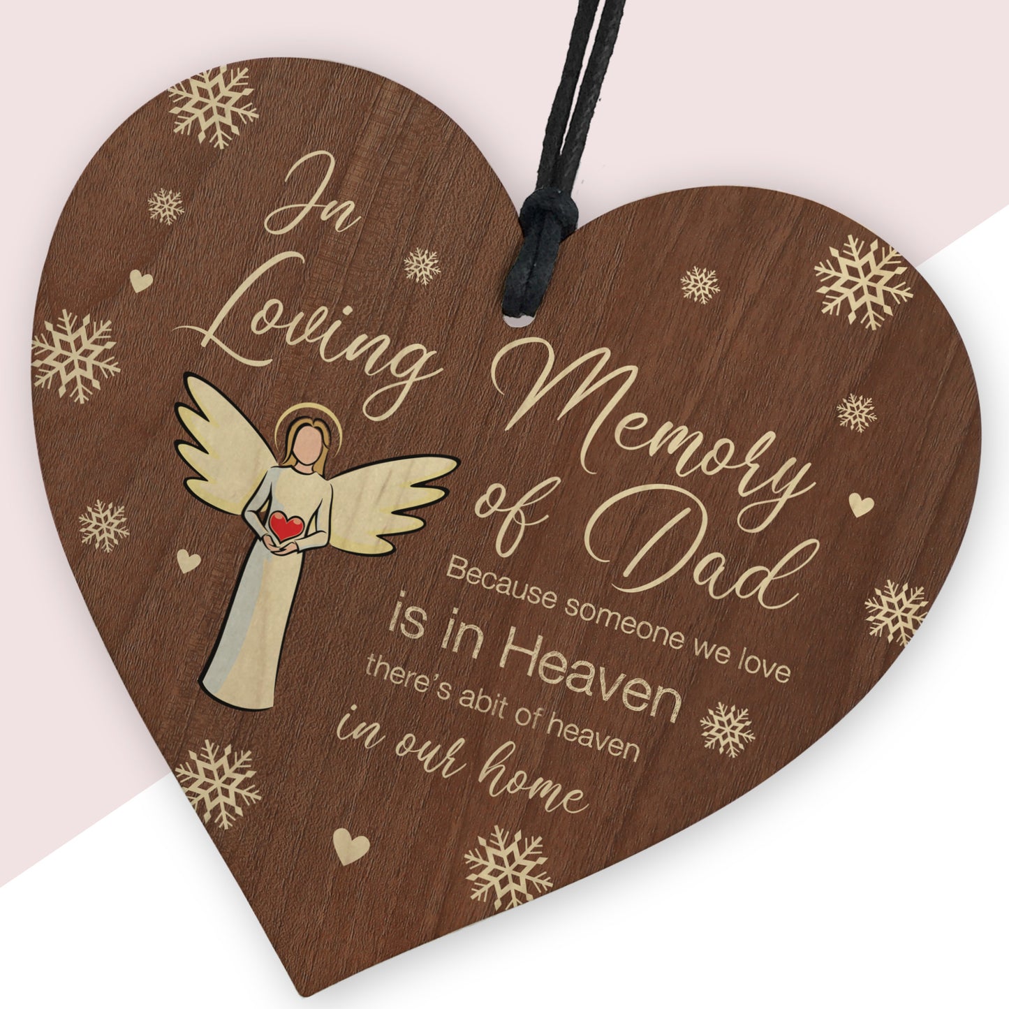 In Loving Memory of Dad Memorial Bauble Ornaments Plaque