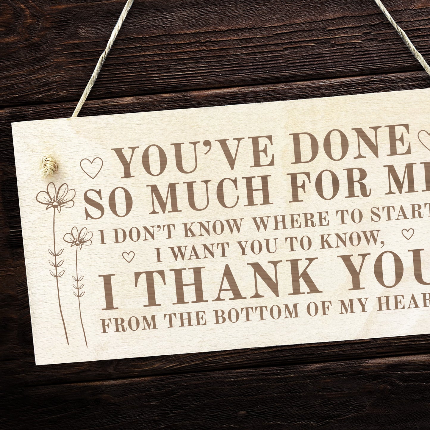 Thank You Gift For Best Friend Him Her Teacher Engraved Sign