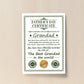 Grandad Certificate For Fathers Day Gift For Grandad Grandparent