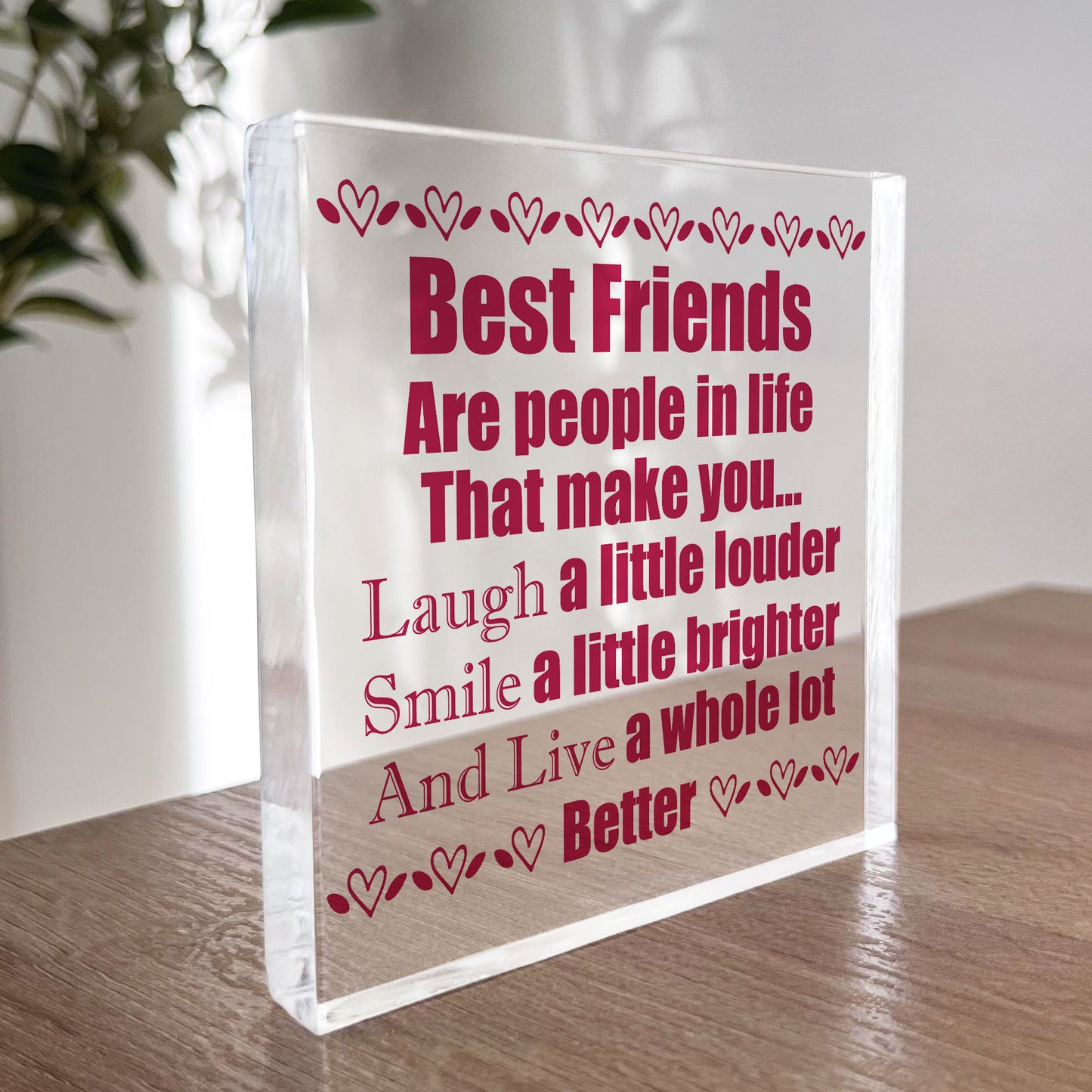 Best Friend Gifts For Christmas Acrylic Plaque Friendship Gifts