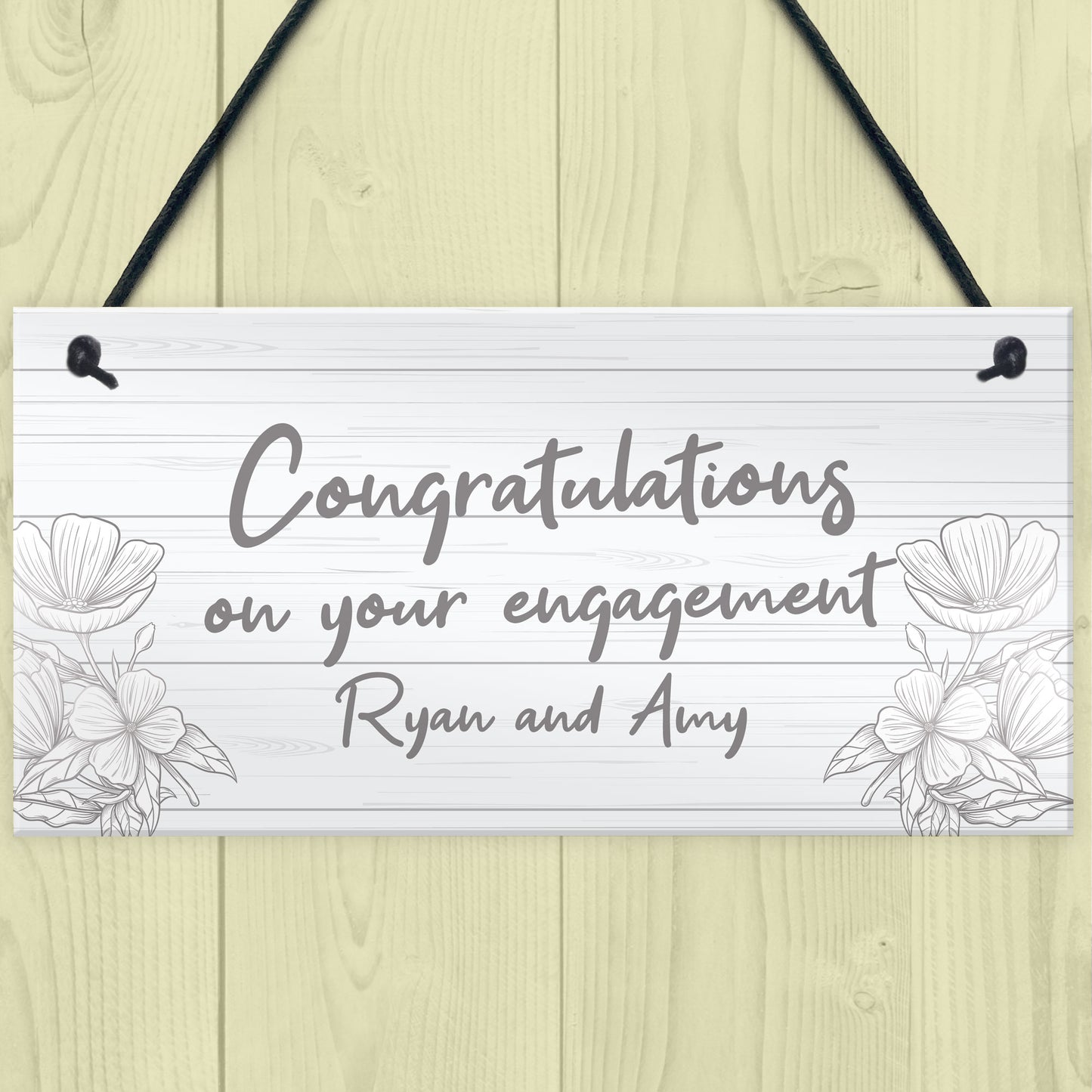 Personalised Engagement Congratulations Gift For Friend Family