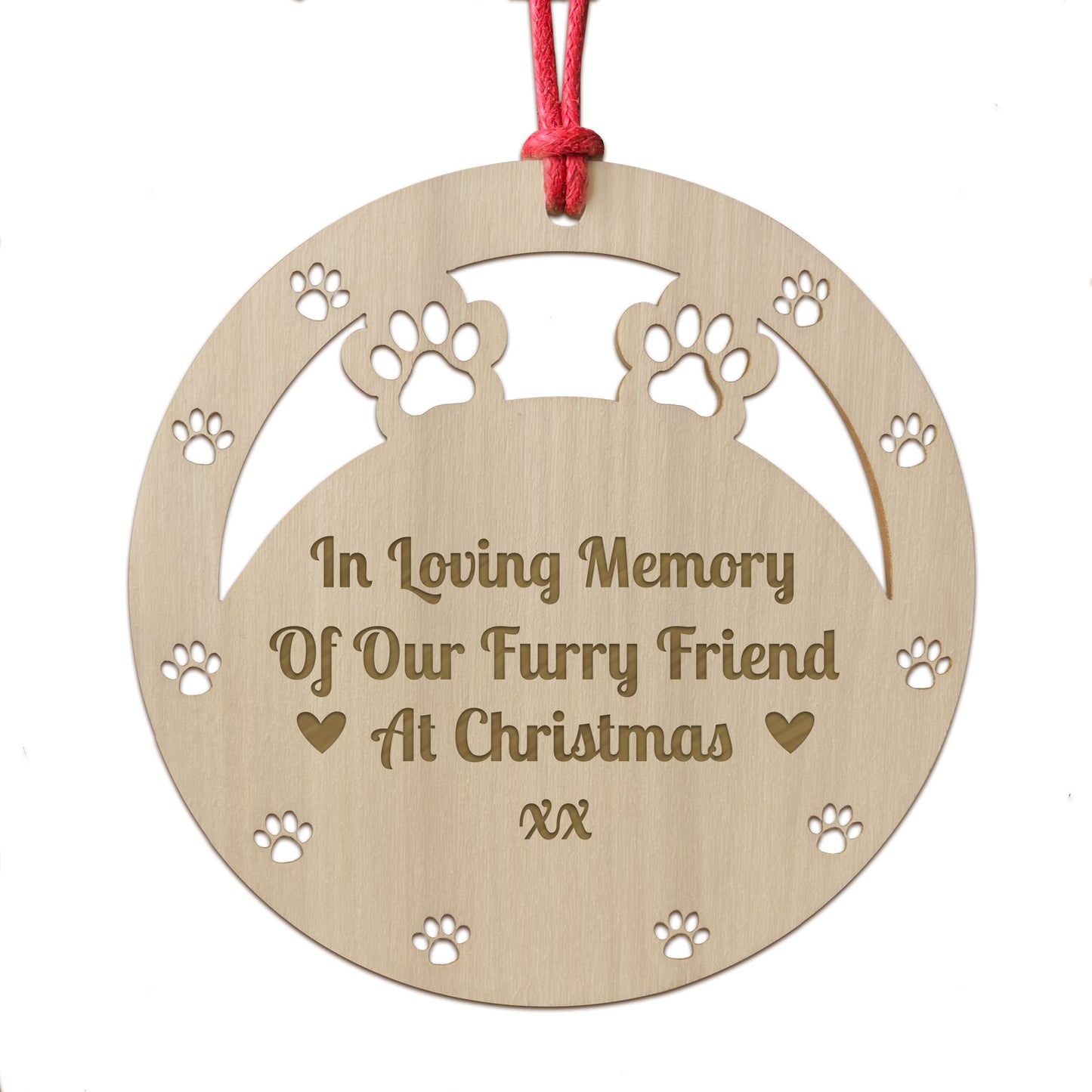 Wooden Christmas Decoration Hanging Memorial Christmas Tree