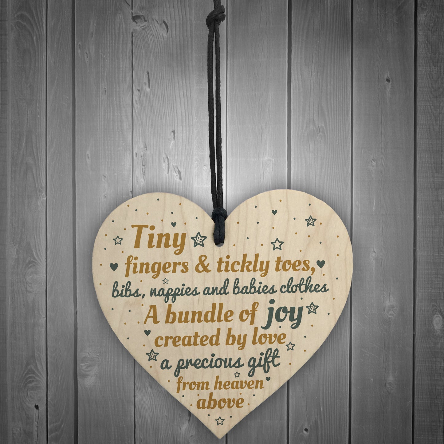 Daddy Mumy Mum Dad To Be Present Baby Shower Wooden Heart