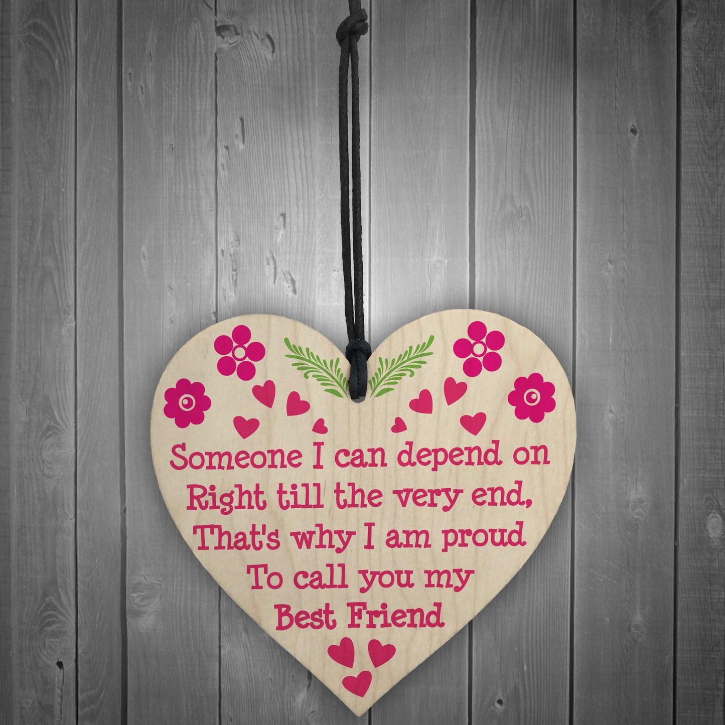 Depend On Best Friend Friendship Home Family Gift Hanging Plaque