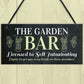 Novelty Garden Bar Hanging Decor Sign For Home Bar Garden Shed