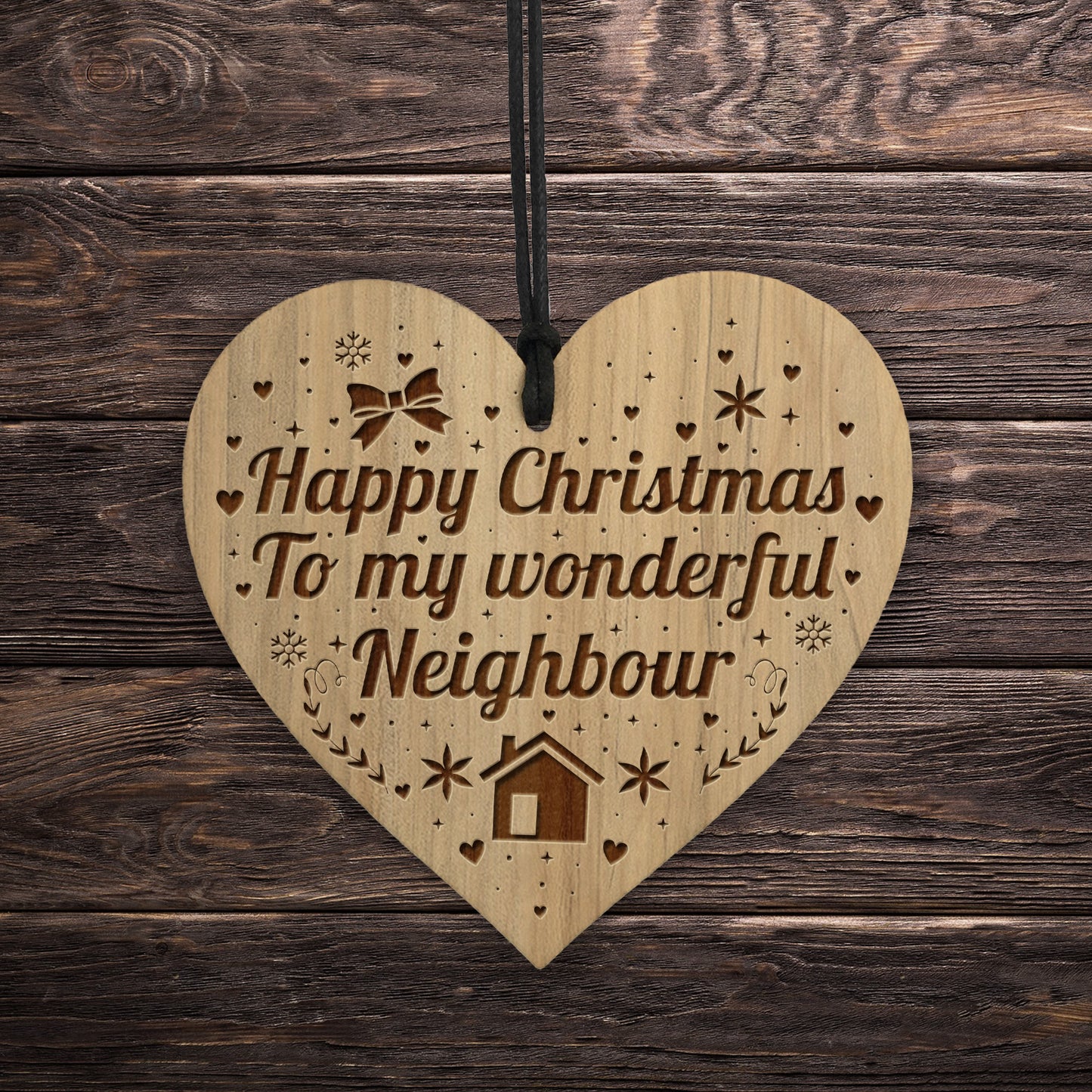 Neighbour Christmas Gift Engraved Bauble Decoration Gifts
