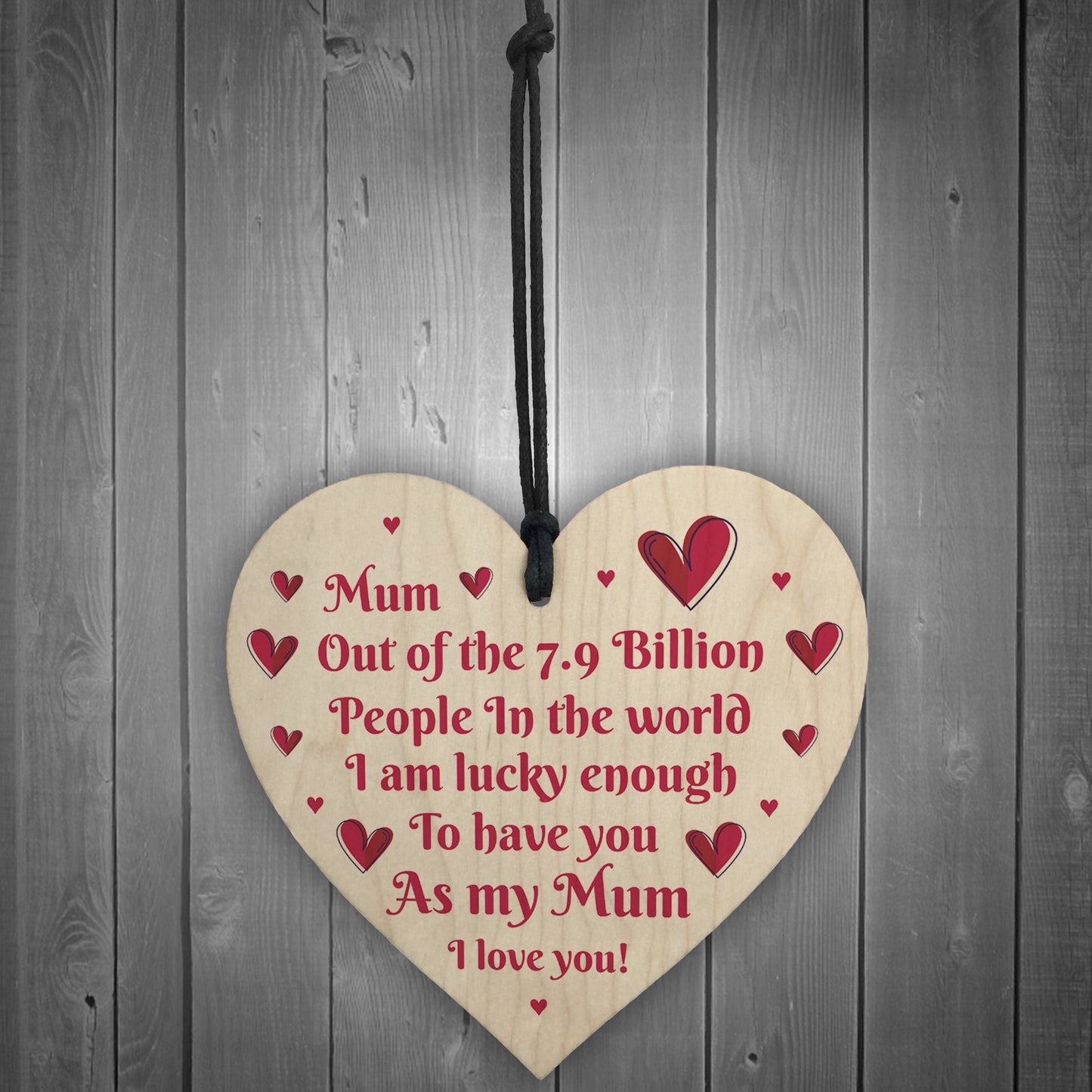 I Love You Mum Gifts Hanging Sign For Birthday Mothers Day