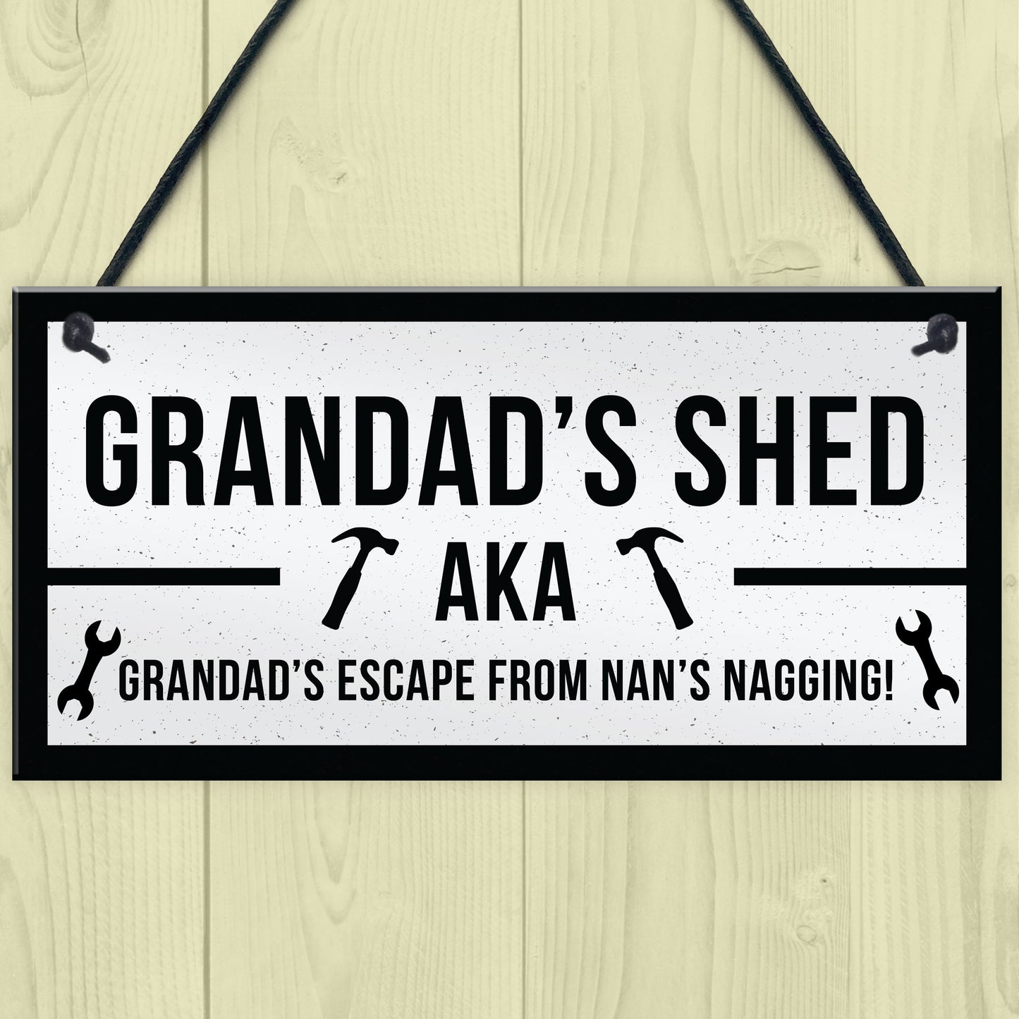 Funny Shed Sign For Grandad Hanging Garden Man Cave Sign