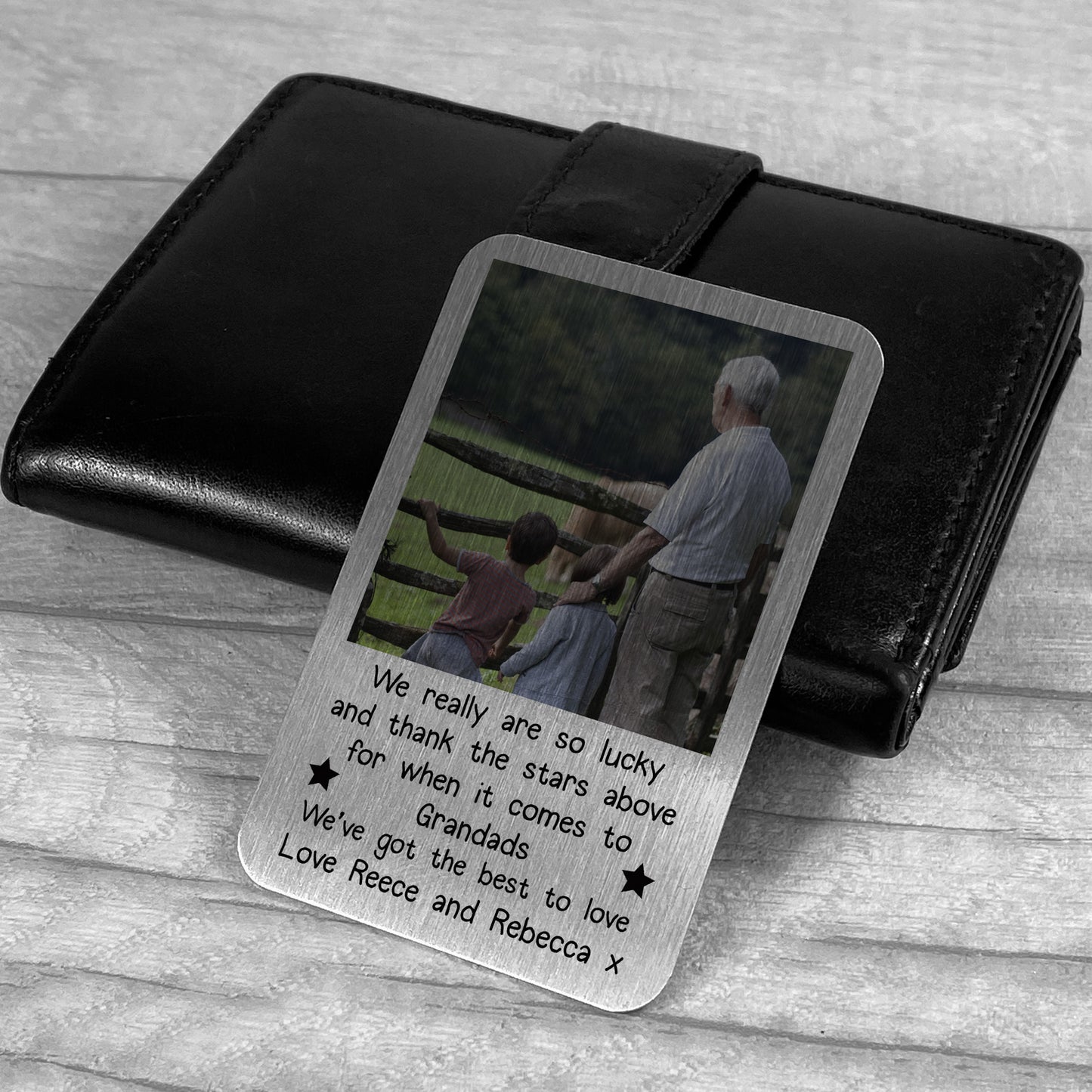 Novelty Gift For Grandad Personalised Photo Wallet Card Birthday