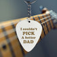 Dad Engraved Guitar Pick Keyring Fathers Day Birthday Dad Gifts