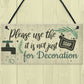 Bathroom Sign Shabby Chic Funny Toilet Sink Loo Hanging Plaque