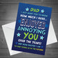 Funny Happy Fathers Day Card For Dad From Son Or Daughter