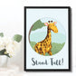 Animal Framed Nursery Prints / Giraffe Wall Art Pictures Nursery