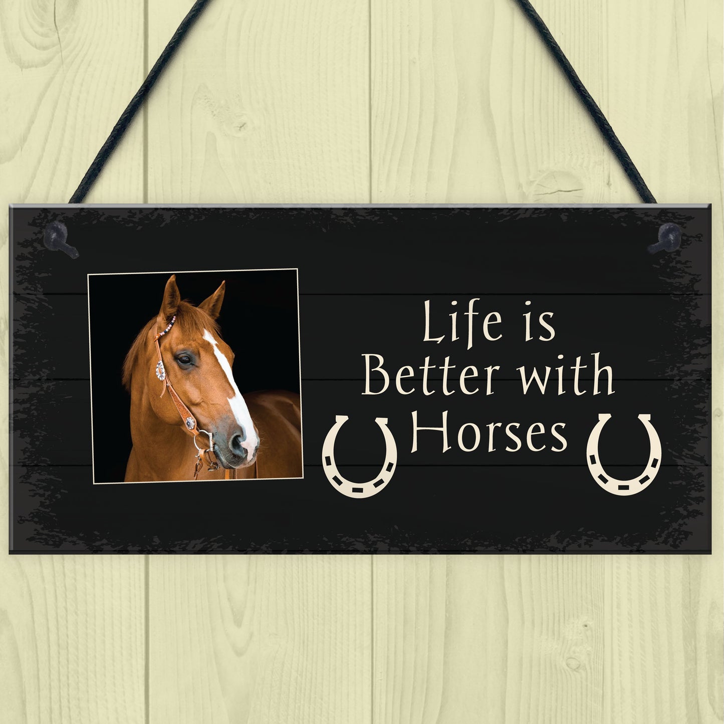Life Better With Horses PERSONALISED Sign For Stable Horse Lover