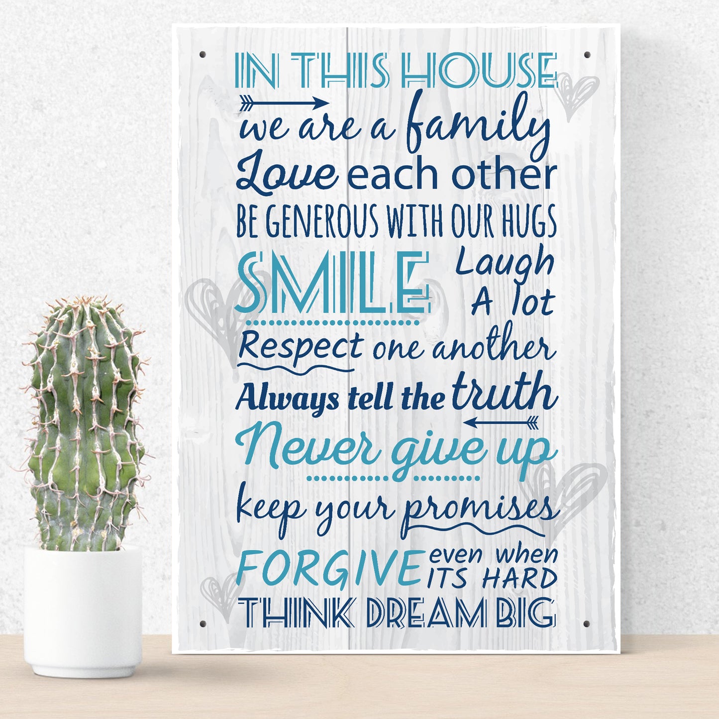 Kitchen Inspirational Plaques Vintage Sign Retro Wall Shabby Chi