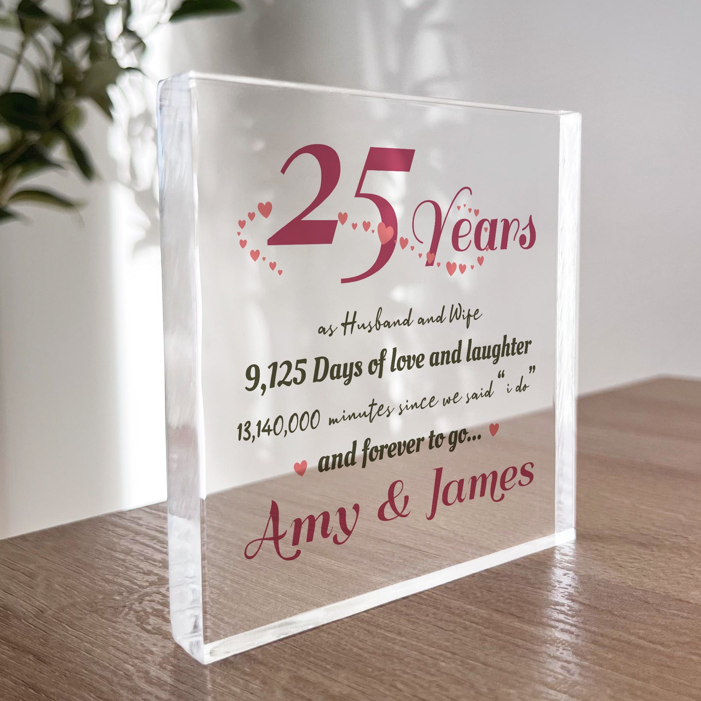 25th Wedding Anniversary Gift For Husband Wife Personalised