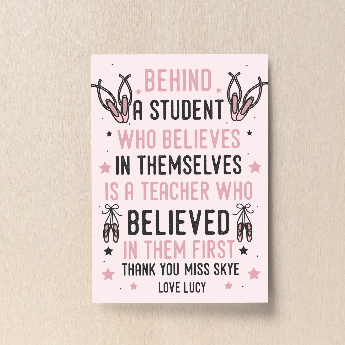Teacher Gift From Student Framed Print Thank You Teacher Gifts