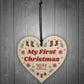 Baby Son Daughter's First Christmas 2022 Wooden Tree Bauble