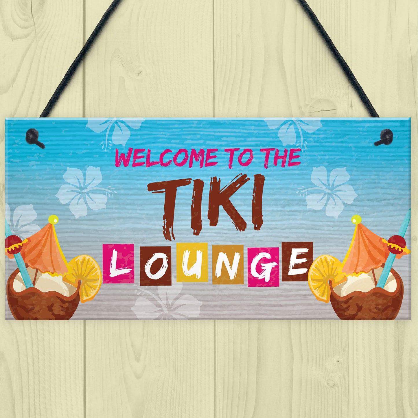 The Tiki Lounge Novelty Home Bar Sign Hanging Garden Bar Decor