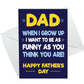 Funny Joke Fathers Day Card From Daughter Son Bottle Opener