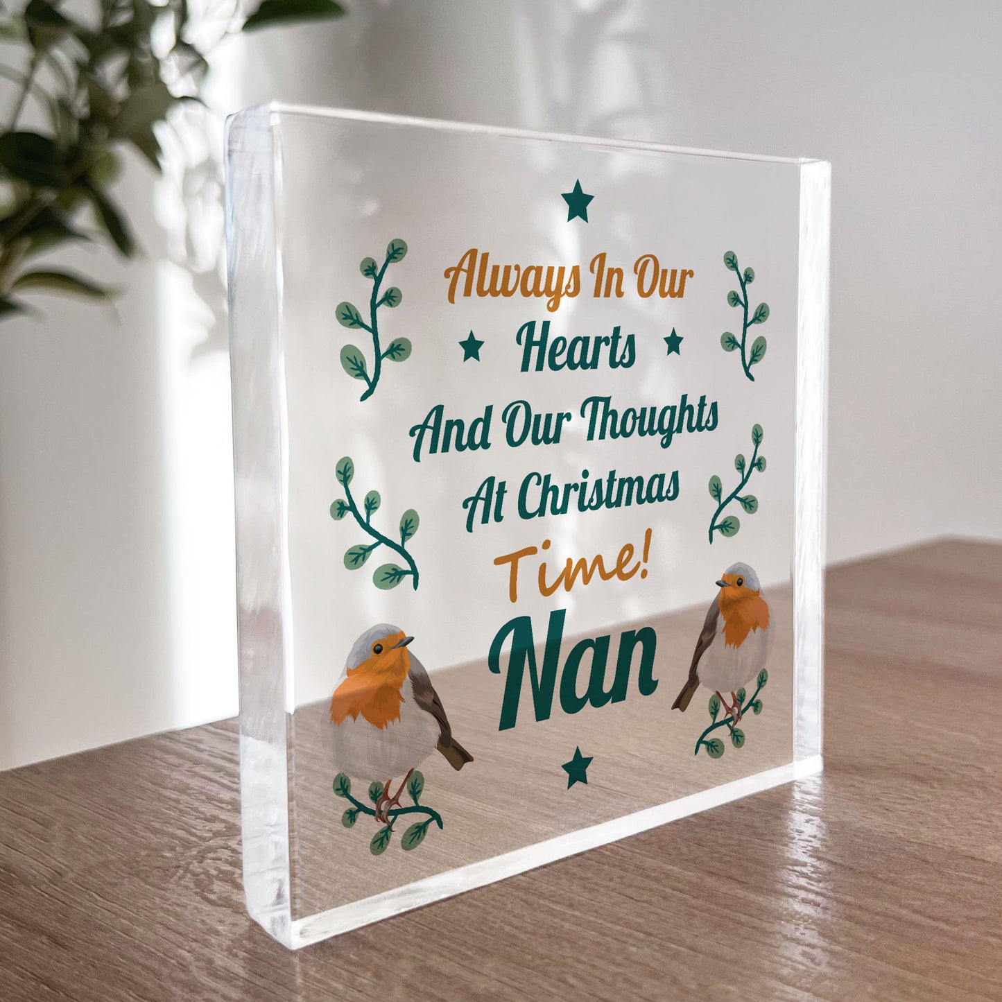 Memorial Christmas Plaque For Nan Keepsake Memorial Plaque