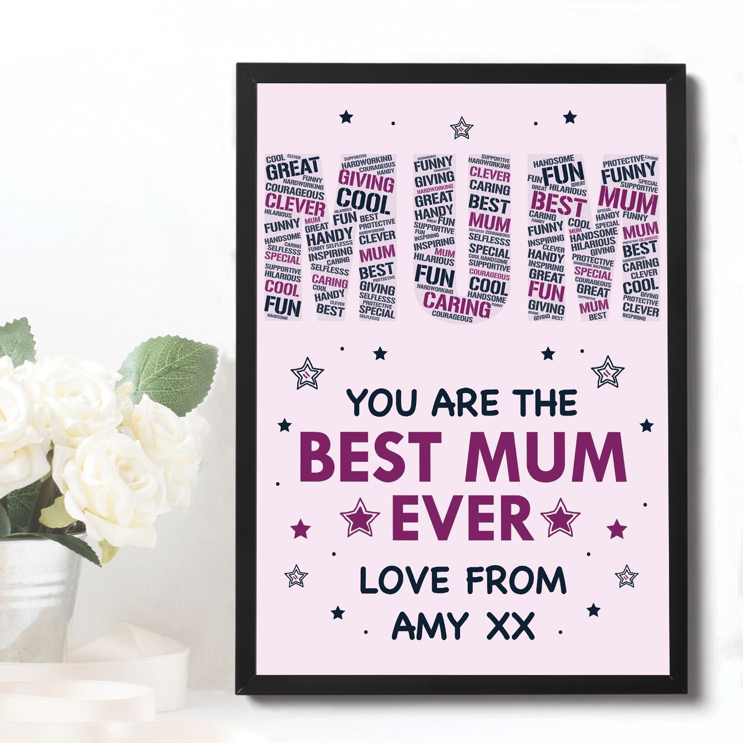 Personalised Mum Print Mum Birthday Gift From Daughter Son