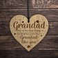 Grandad Gift Plaque Engraved Heart Birthday Christmas Gift