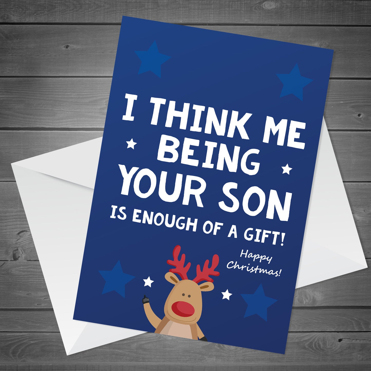 Funny Christmas Card For Dad From Son Rude Card For Him Xmas