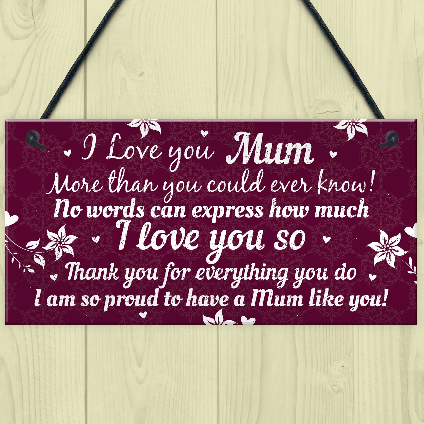 Birthday Christmas Gift For Mum Plaque Special Thank You Gifts