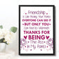 Best Friend Sign Friendship Gift Funny Print Thank You Birthday