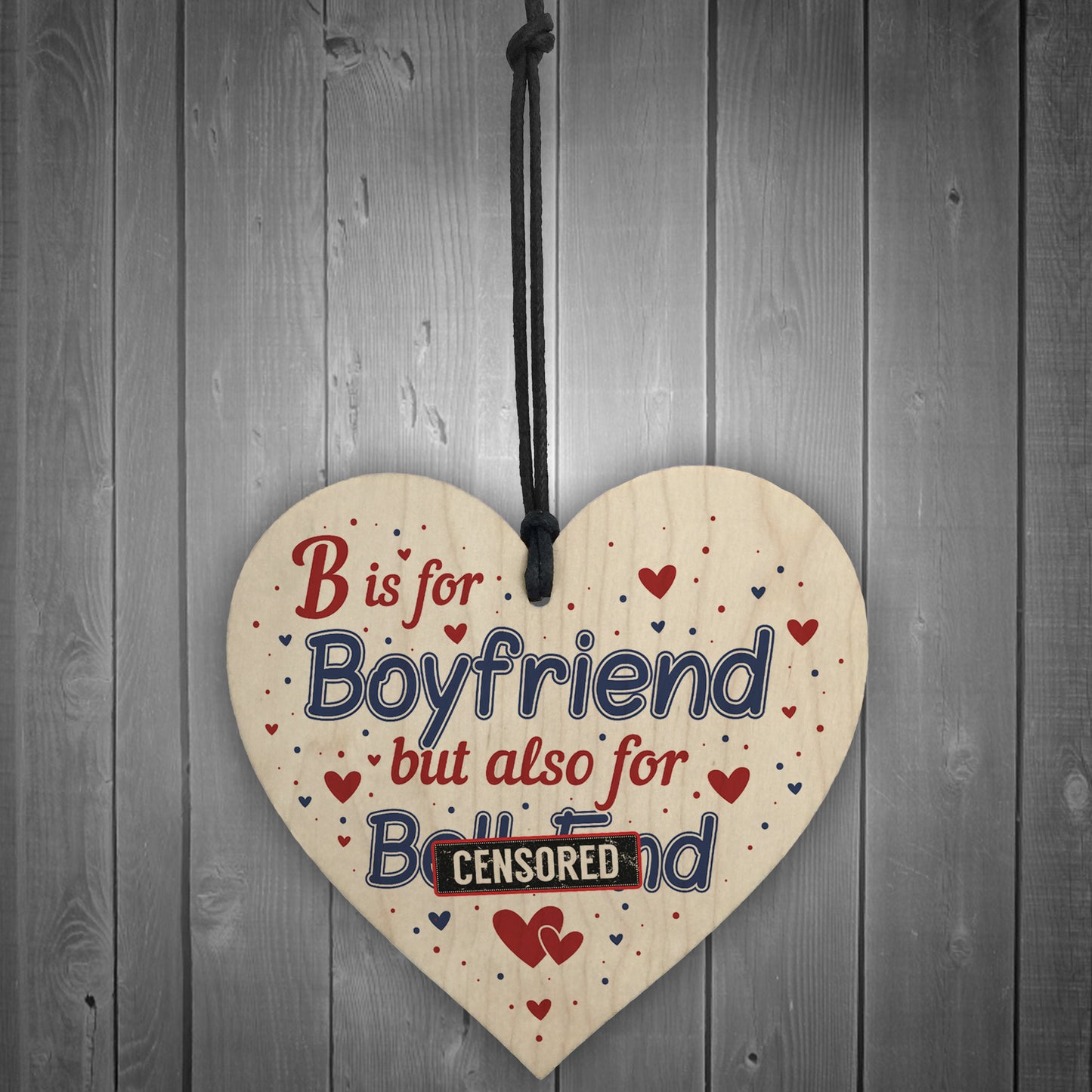 Boyfriend Funny Gifts For Birthday Christmas Wood Heart Keepsake