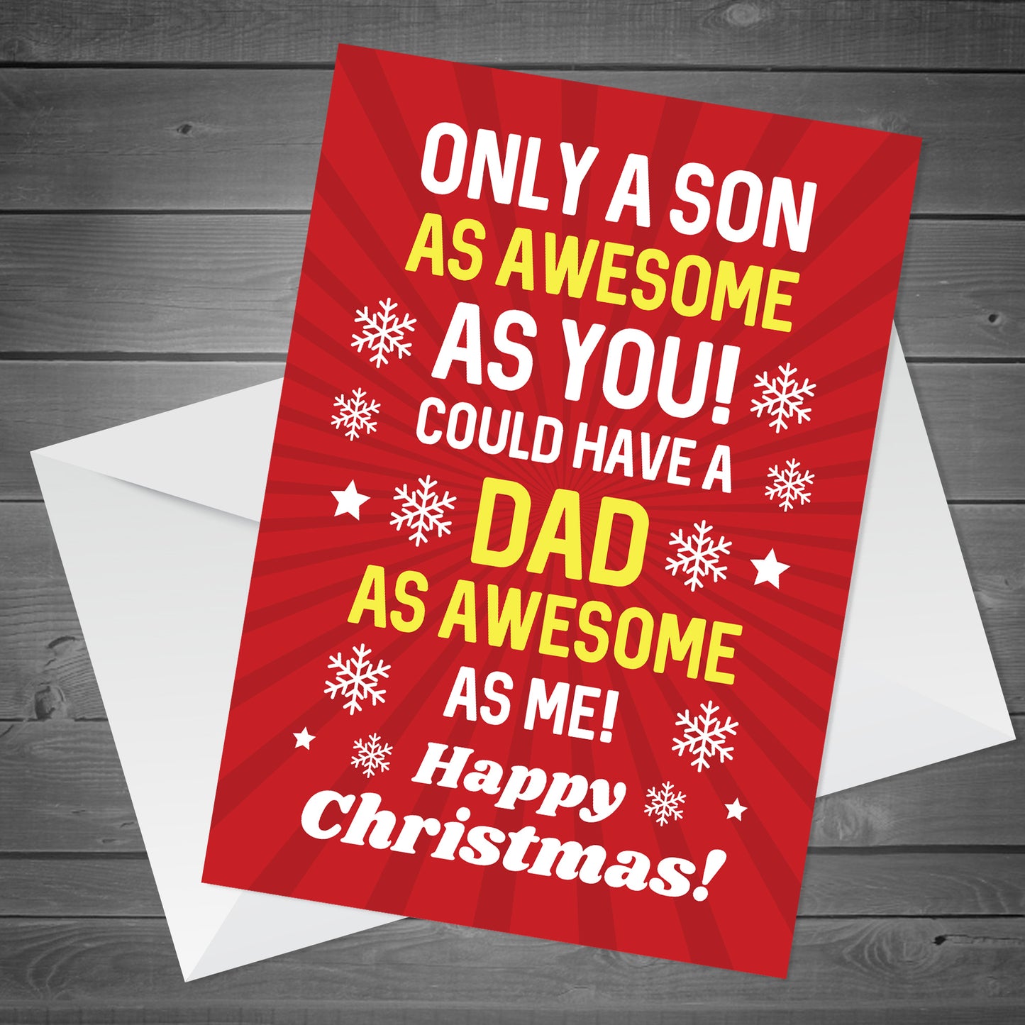 Christmas Card For Son Funny Humour Son Card From Dad Son