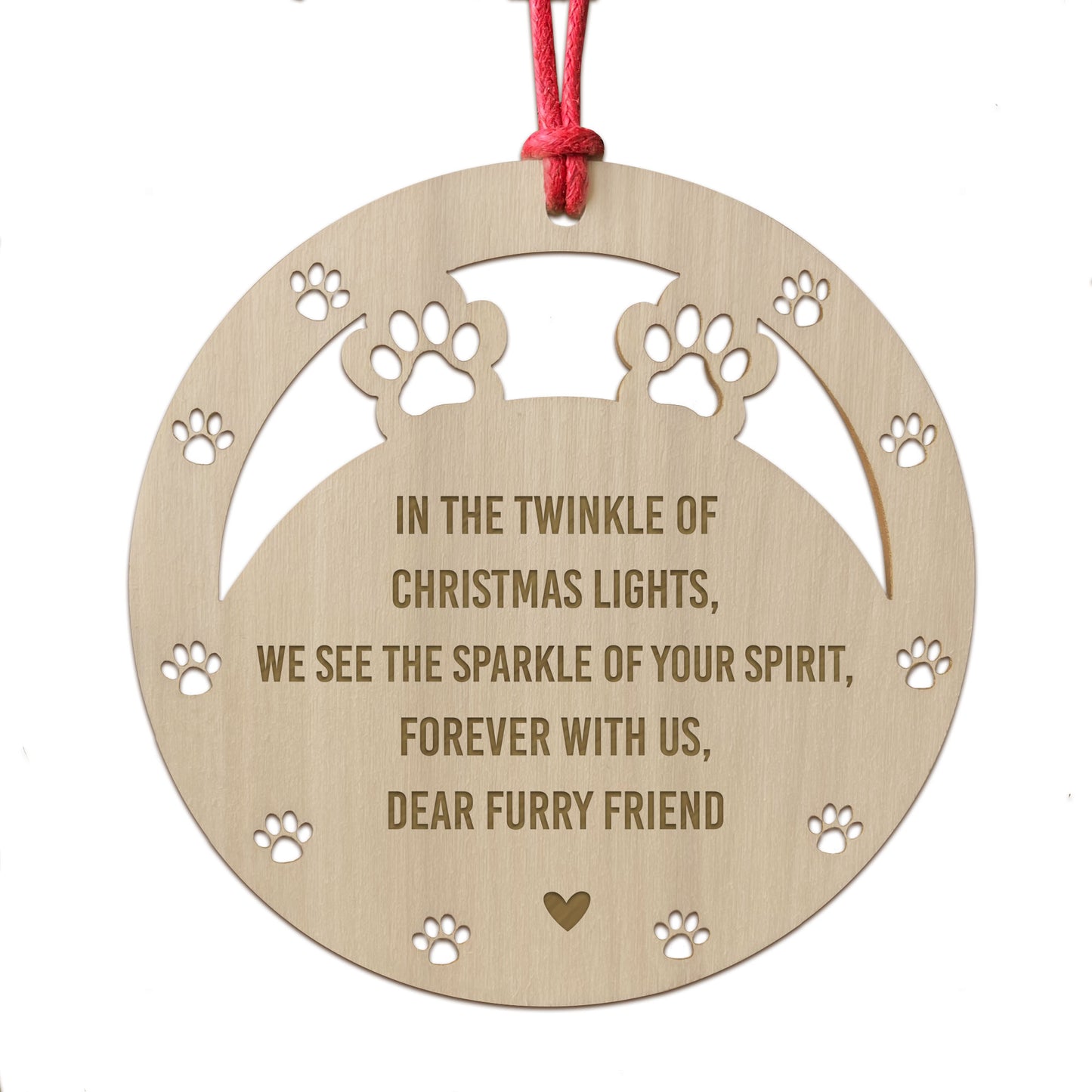 Christmas Tree Decoration Wooden Pet Memorial Decoration Dog Cat