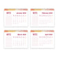 2024 Calendar Floral Spiral Bound Planner for Home Office Desk