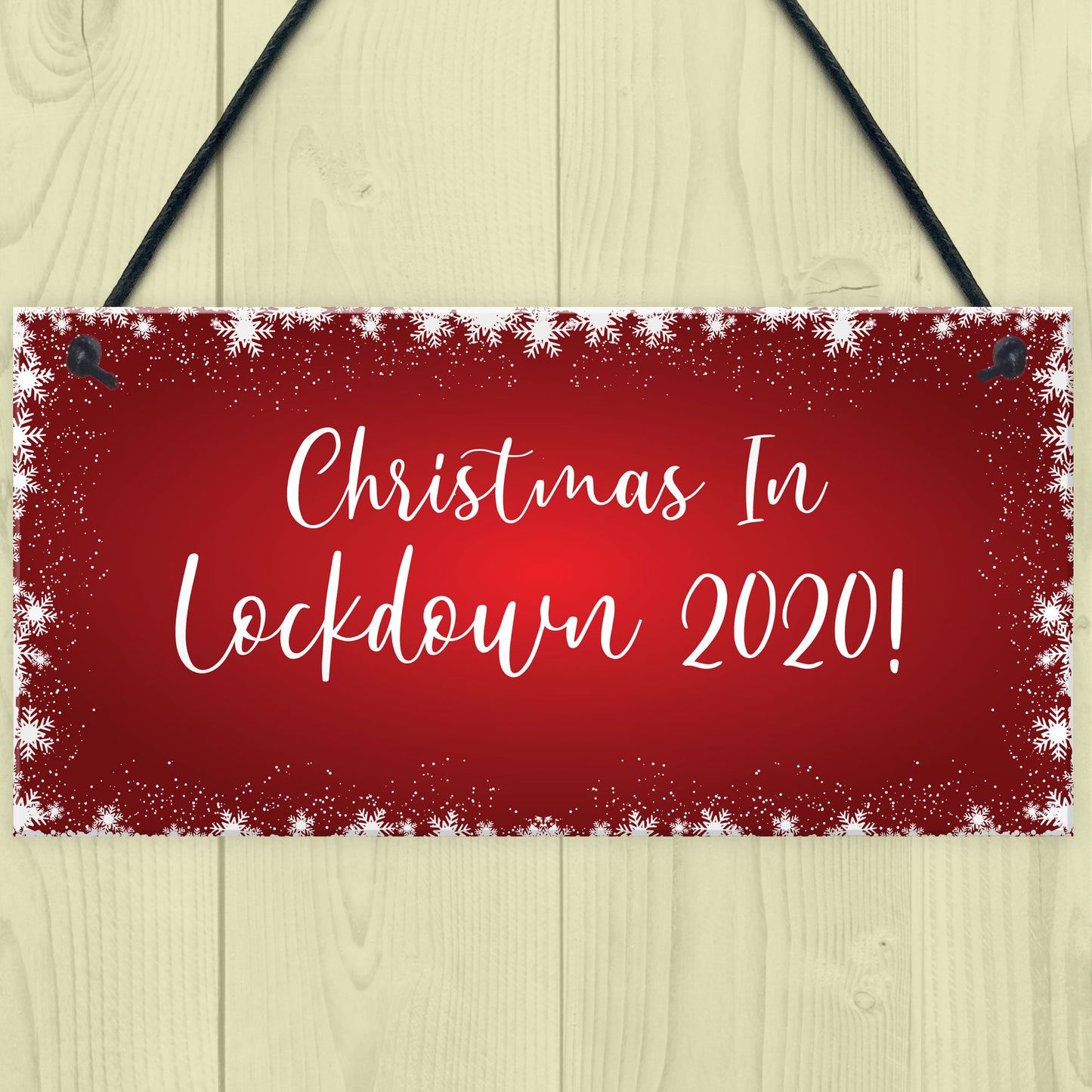 Christmas In Lockdown 2020 Sign Hanging Christmas Sign Decor