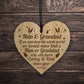Nan And Grandad Birthday Gift Card Engraved Heart Nan Grandad