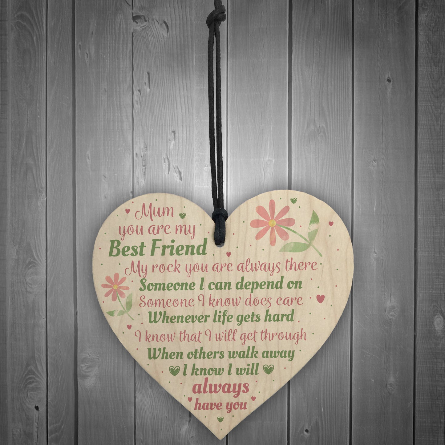 Mum Mumy Best Friend Friends Plaque Heart Birthday Thank You