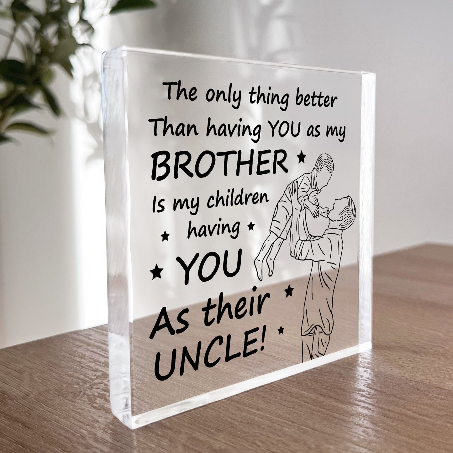 Brother Gifts From Sister Big Brother Acrylic Plaque Gift