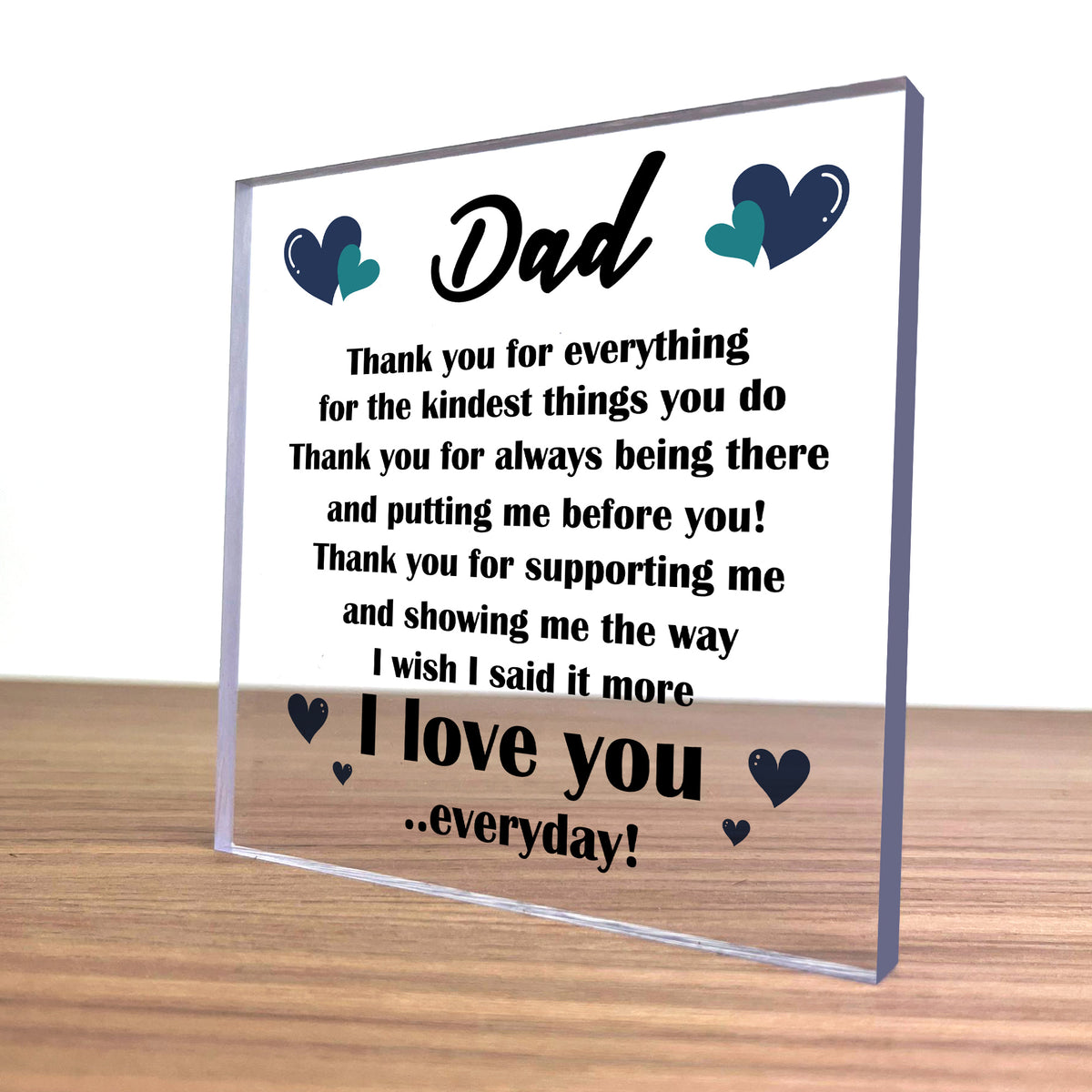 THANK YOU Gift For Dad Daddy Birthday Fathers Day Plaque