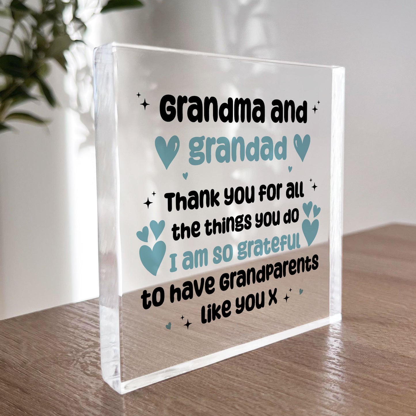 Grandma And Grandad Gift Plaque Christmas Birthday Gifts