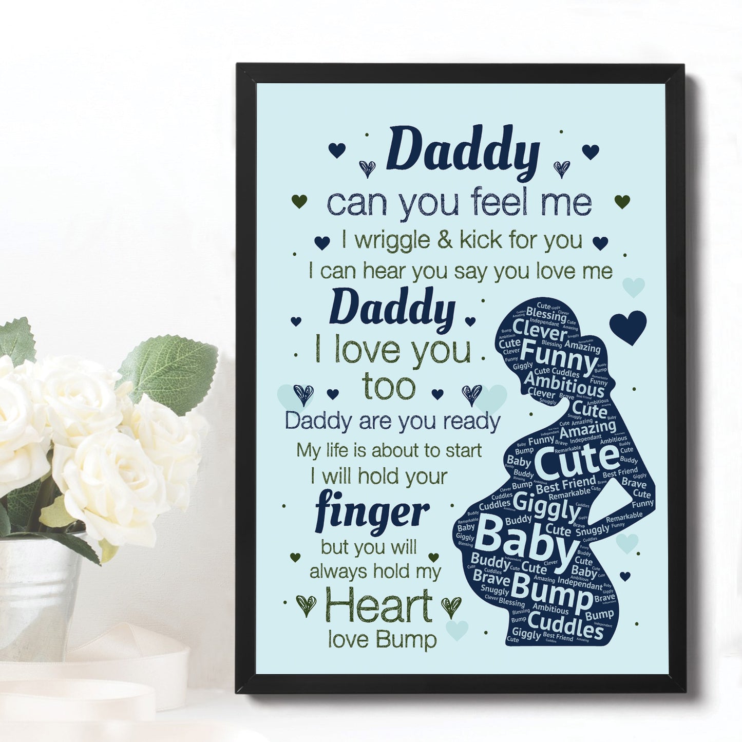 Daddy To Be Gifts Baby Shower Gift For Dad Framed Fathers Day