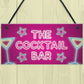 The Cocktail Bar Novelty Bar Signs And Plaques Home Bar Sign