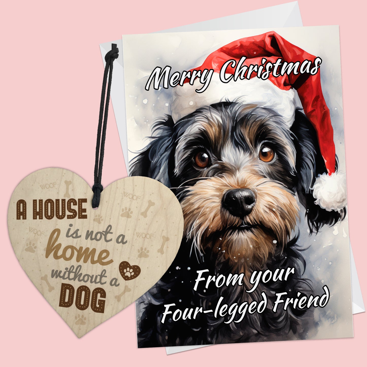 Christmas Gift Set Dog Card Funny Cockapoo Christmas Card