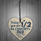 Novelty 50th Birthday Gift For Men Women Hanging Wooden Heart