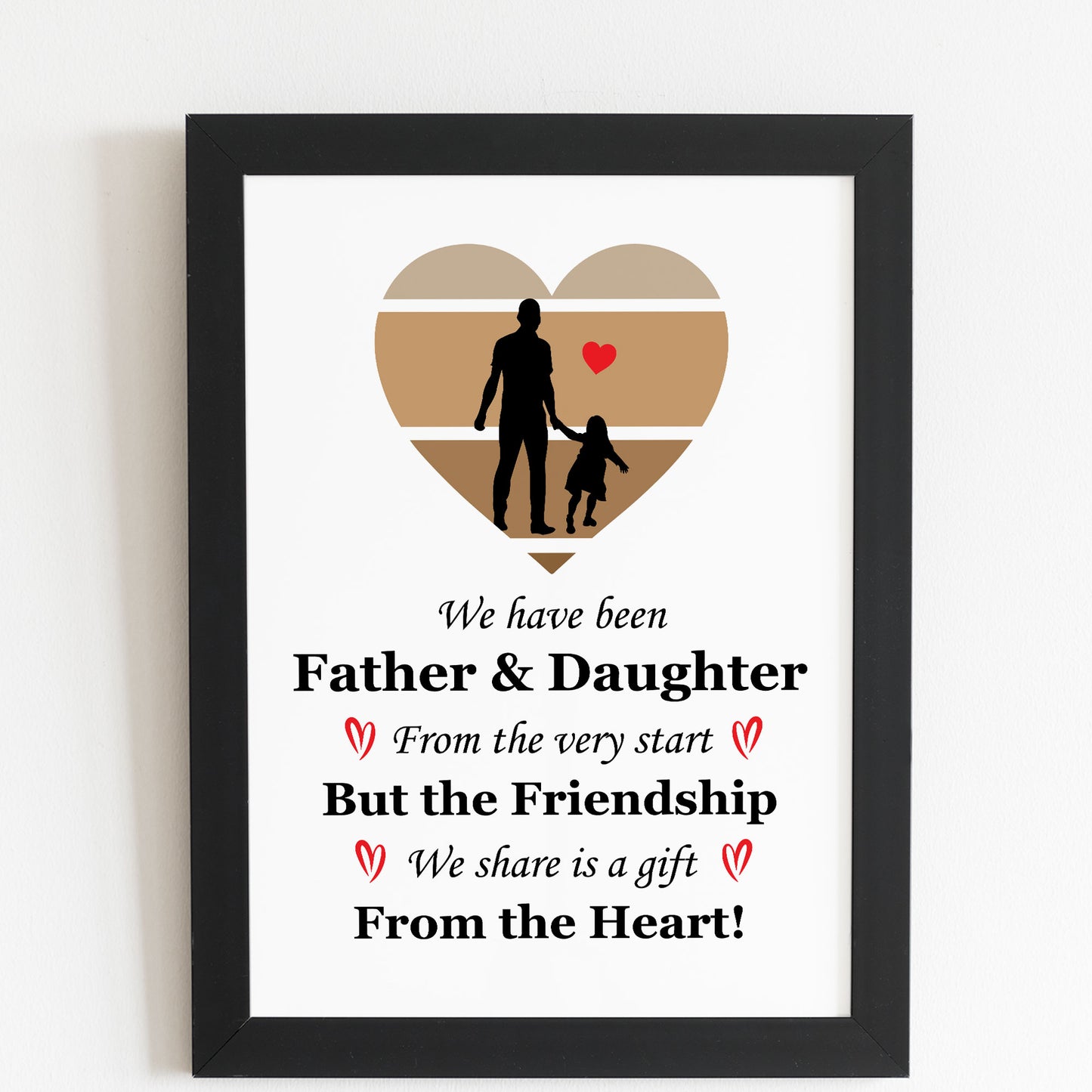 Father And Daughter Framed Print Dad Gifts From Daughter