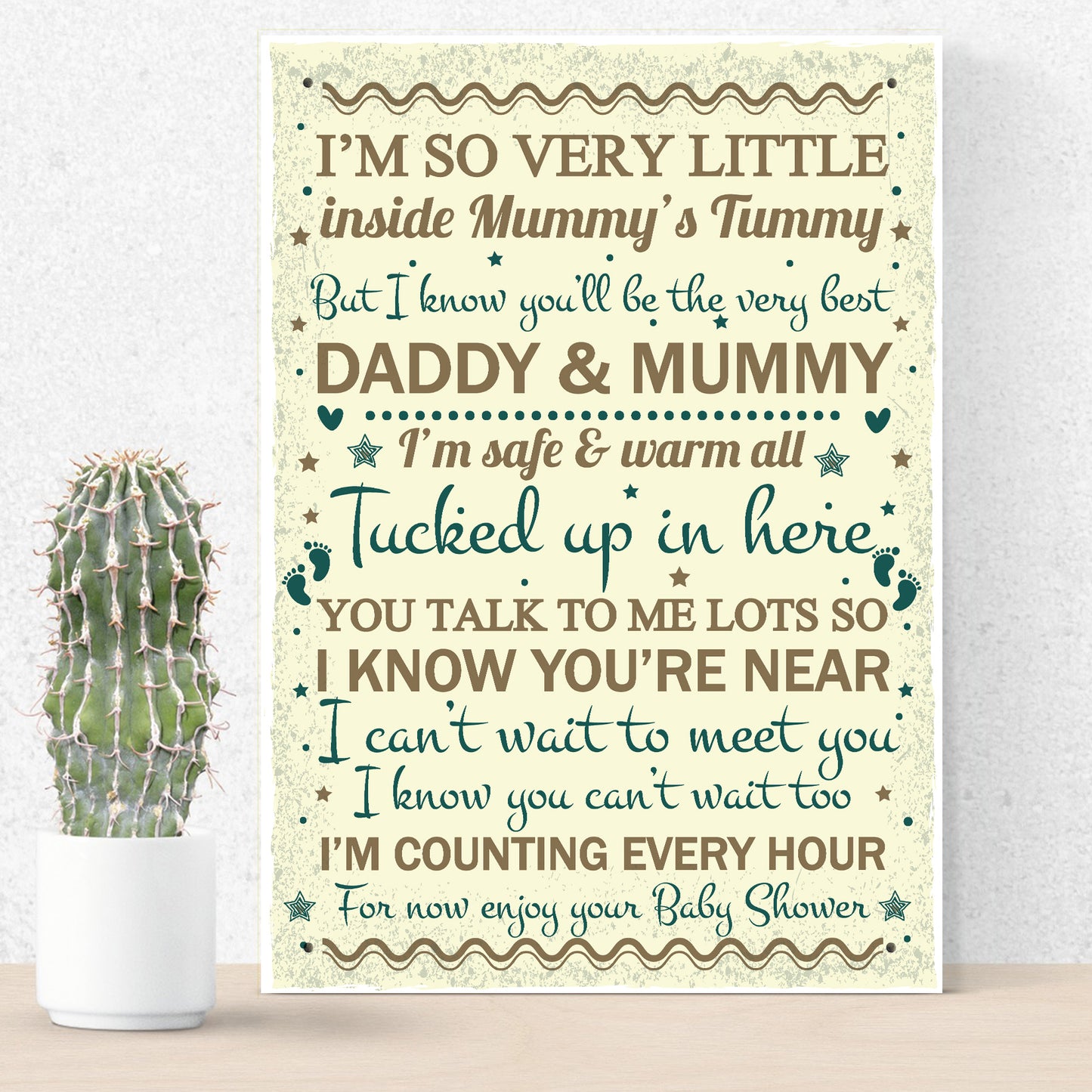 Baby Shower Thank You For Coming Table Wall Plaque Decoration