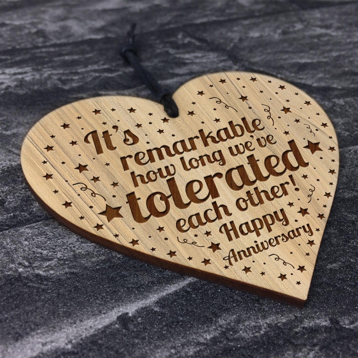 Anniversary Plaque Engraved Heart Anniversary Gifts For Him Her
