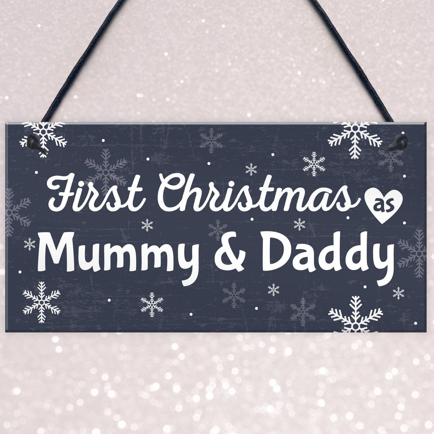 First 1st Christmas As Mummy Daddy Plaque Baby Xmas Gift